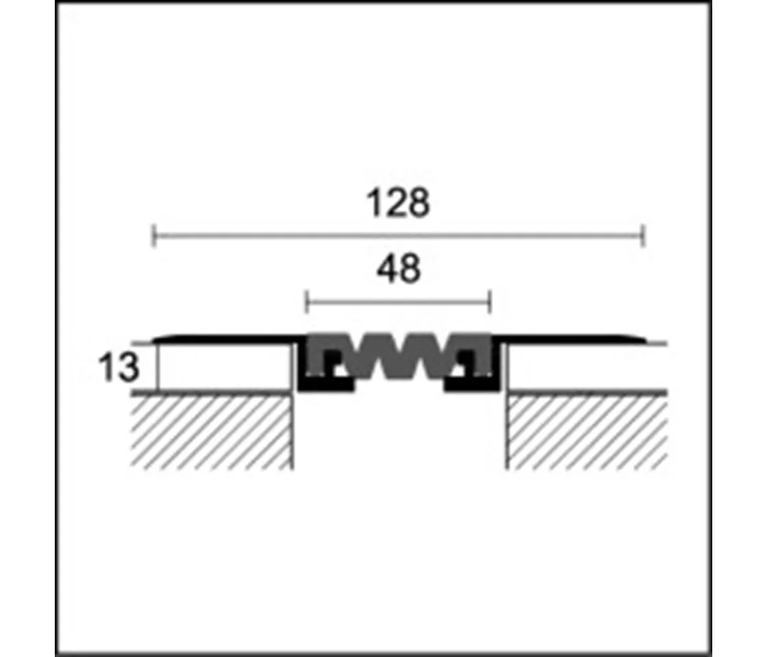 GJF/50  128/48mm Alu natur