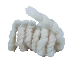 Cordon de laine naturelle écru Dim. 1 cm x 3 m 