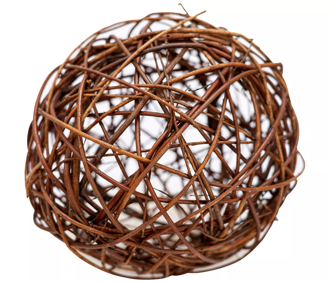 Boules en osier pré diam.35 cm