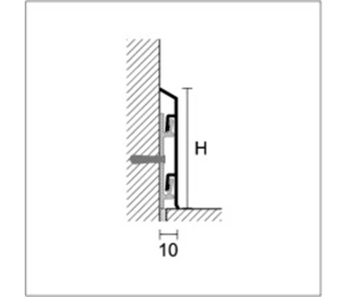 Sockelleistenhalter Alu natur